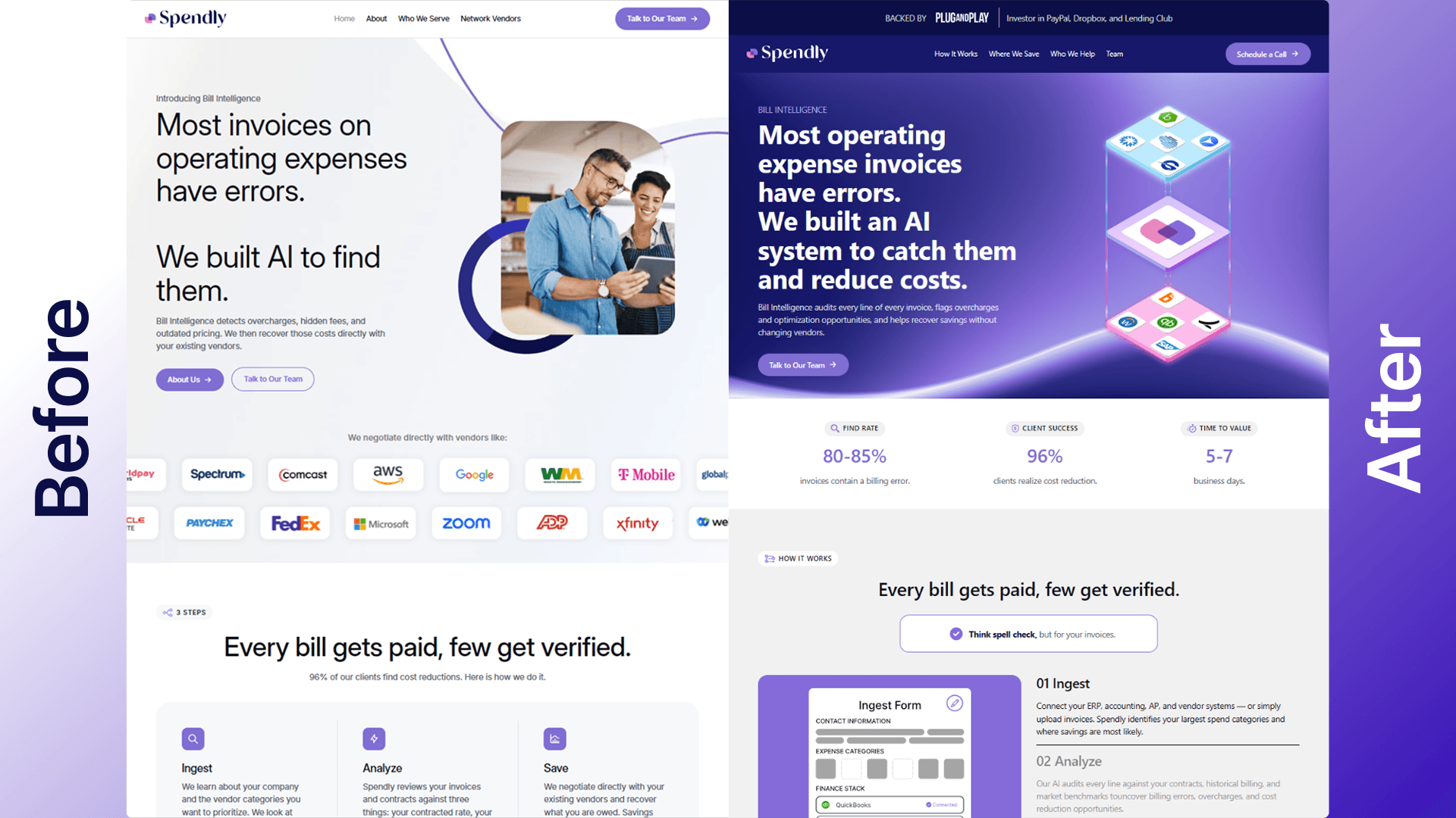 Spendly Website Redesign